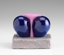 Ron Nagle, Mutha Fakir, 2015. Ceramic, glaze, catalyzed polyurethane, epoxy resin, 3-3/4 x 4 x 2-5/8 inches. Courtesy of Matthew Marks Gallery