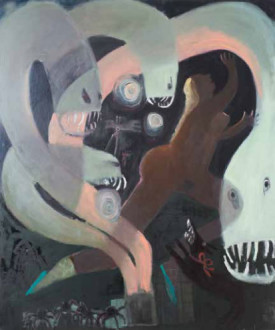 Kyle Staver, Pandora, 2014. Oil on canvas, 68 x 58 inches. Courtesy of Steven Harvey Fine Art Projects