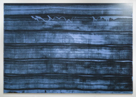 John Zinsser, Nebraska Night Driving, 2000. Enamel and oil on canvas, 84 x 120 inches