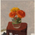 Susan Jane Walp, Gerbera I, 2014. Oil on gessoed paper, 11-1/2 x 10 inches. Courtesy of Tibor de Nagy Gallery
