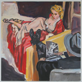 Walter Robinson, Picture Perfect Kill, 2012. Acrylic on canvas, 48 x 48 inches. (c) Walter Robinson, courtesy of the artist