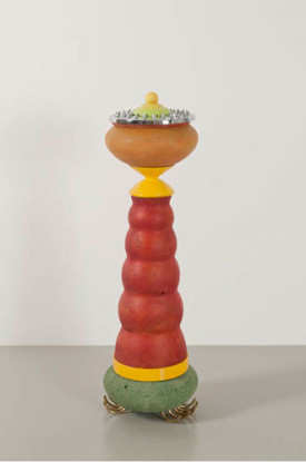 Don Porcaro, Sentinel 8, 2011. Concrete, metal & paint, 44 x 14 x 14 inches. Courtesy of the Artist