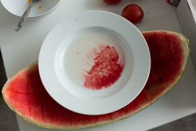 Wolfgang Tillmans, water melon still life, 2012. Color photograph. Courtesy of David Zwirner, New York