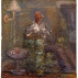 John Lees, Man Sitting in an Armchair, 2013. Oil on canvas, 14-1/2 x 12 inches. Courtesy of Betty Cuningham Gallery