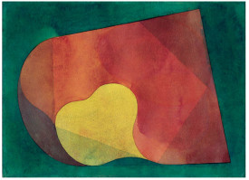 A watercolor by Garth Evans reproduced in Water Rising by Leila Philip and Garth Evans, New Rivers Press, 2015