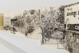 Installation view, Joan Linder: Project Sunshine at Mixed Greens Gallery, 2015