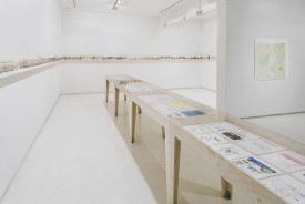 Installation view, Joan Linder: Project Sunshine at Mixed Greens Gallery, 2015