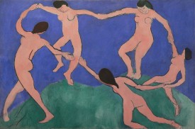 Henri Matisse, La danse, (first version) 1909. Oil on canvas, 102-1/2 x 153-1/2 inches. Museum of Modern Art, New York