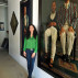 Brenda Zlamany with examples of her portrait paintings in her Williamsburg studio. Photo: Mary Jones, 2015