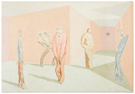 David Byrd, Waiting and Aging, 1989. Oil on canvas, 23 x 33 inches. The Estate of David Byrd, Courtesy of Zieher Smith & Horton