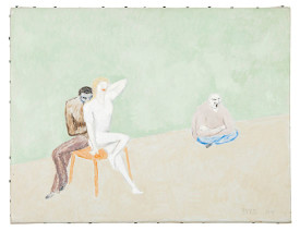 David Byrd, Nurse, Aid, and Patient, 2009. Oil on canvas, 13 x 17 inches. Courtesy of the Estate of David Byrd and ZieherSmith & Horton