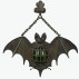 Cabaret Sign “Bat,” late 18th century–early 19th century. France. Wrought iron and rolled iron, repoussé, fastened with rivets; glass, 24-3/4 × 24-1/4 × 2 3/8 inches. Musée de la ferronnerie Le Secq des Tournelles, Rouen