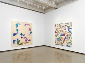 installation shot, Simon Hantaï Blancs at Paul Kasmin Gallery, October 22-December 5