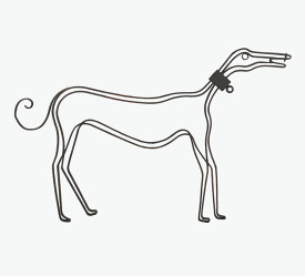 Locksmith’s Sign, “The Dog,” 19th century. France. Rolled iron and wrought iron, polychromed, 22-1/2 × 35-3/4 × 1-1/4 inches. Musée de la ferronnerie Le Secq des Tournelles, Rouen