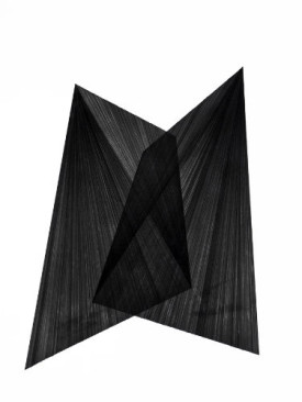 Ryan Roa, Untitled Mass #03, 2013. Ink on paper, 24 x 19 inches. Courtesy gallery nine 5. Photo: Laura DeSantis-Olsson