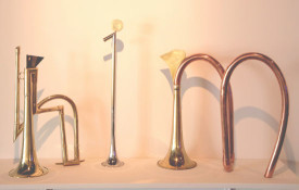 Carol Szymanski, HIM, 2008-2012. Brass & copper, 48 x 24 inches (irregular). Courtesy of Guided by Invoices/The Artist.