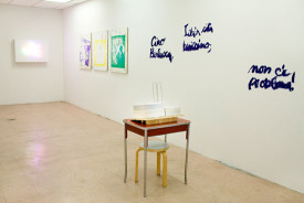 Installation view of “Carol Szymanski: My Life is an Index,” 2015, at Tanja Grunert. Courtesy of the artist and Tanja Grunert. Photo: Sveva Costa Sanseverino.