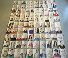 A batch from the series, "Watercolor Portrait a Day" by Brenda Zlamany. Photo: Brenda Zlamany