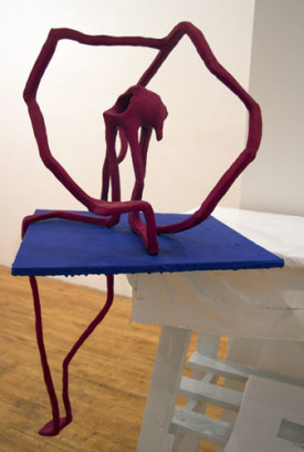 Mike Ballou, Squirrel, 2013-15. Toy, clay, steel, c. 19 x 12 x 16 inches. Courtesy of the Artist and Pierogi