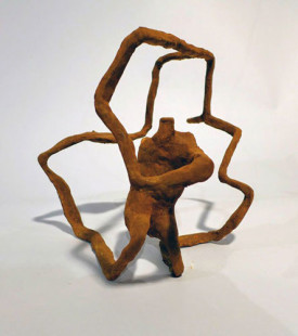 Mike Ballou, Round, 2013-15. Toy, clay, steel, c. 16 x 12 x 10 inches. Courtesy of the Artist and Pierogi