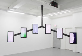 installation view of the exhibition under review, showing Vespers. Courtesy of Microscope Gallery
