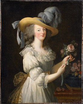 Elisabeth Vigée-Lebrun, Portrait of Marie Antoinette 1783 (Marie Antoinette in a Muslin Dress/La Reine en gaulle).