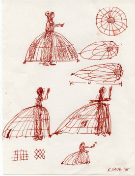 Kikuo Saito, costume sketch for Toy Garden