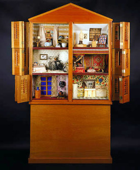 Miriam Schapiro (with Sherry Brody), Dollhouse, 1972. Wood and mixed media, 79-3/4 x 82 x 8-1/2 inches. Smithsonian American Art Museum