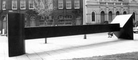 A sculpture by Garth Evans from 1972 installed on the Hayes in Cardiff, Wales. Courtesy of the Artist
