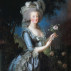 Elisabeth Vigée-Lebrun, Portrait of Marie Antoinette 1783 (Marie Antoinette with a Rose). Oil on canvas, 46 x 35 inches. Lynda and Stewart Resnick