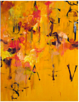 Kikuo Saito, Yellow Fern, 2007. Oil on Canvas, 54 x 42 inches. Courtesy of Baker Sponder Gallery, Miami, Florida