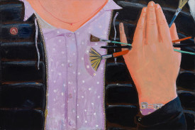 Elena Sisto, Blending Brush, 2013-2015. Oil on canvas, 40 x 60 inches. Courtesy of Lori Bookstein Fine Art