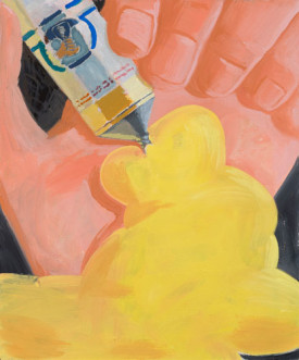 Elena Sisto, Splurt, 2013-2015. Oil on canvas, 48 x 40 inches. Courtesy of Lori Bookstein Fine Art