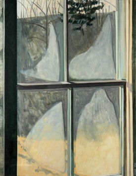 Lois Dodd, Steamed Window, 1980. Oil on linen 36 x 28 inches. Courtesy of Alexandre Gallery