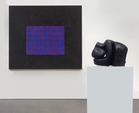 Works by Regina Bogat and Wang Keping in their joint exhibition at Zürcher Gallery, 2016