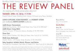 flyer for April panel