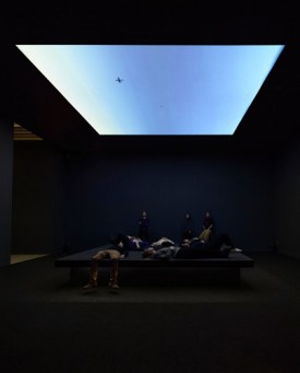 Installation view of Laura Poitras: Astro Noise (Whitney Museum of American Art, New York, February 5—May 1, 2016). Photograph by Ronald Amstutz