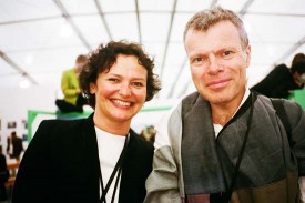 Curator of Frieze Projects Cecilia Alemani with David Cohen