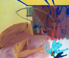 David Humphrey, Under the Table, 2016. Acrylic on canvas, 72 x 60 inches. Courtesy of Fredericks & Freiser, NY