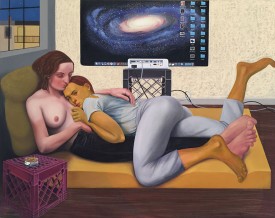 Nicole Eisenman, Morning Studio, 2016. Oil on canvas, 66 x 83 inches. Courtesy of Anton Kern Gallery, New York.