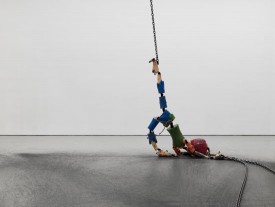 Jordan Wolfson, Colored sculpture, 2016. Mixed media, dimensions variable. Courtesy Sadie Coles HQ, London and David Zwirner, New York.