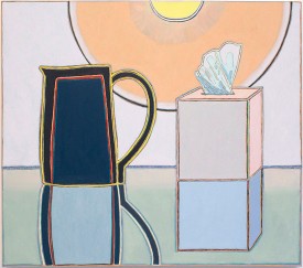 Holly Coulid, Pitchers and Tissues, 2015. Oil on linen, 29 x 33 inches.