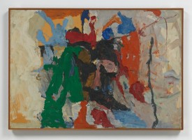 Philip Guston, Fable II, 1957. Oil on illustration board, 24-5/8 x 35-7/8 inches. Private Collection © The Estate of Philip Guston; Courtesy Hauser & Wirth