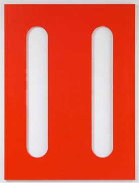 Steven Parrino, Touch and Go, 1989–95. Enamel on canvas, 96 1/16 x 72 inches. Courtesy of the gallery and the artist's estate.