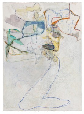 Cora Cohen, 08-15, 2015. Crayon, pastel, pencil, watercolor on paper, 30 x 22 inches. Courtesy of the Artist