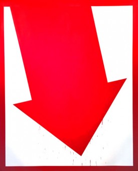 Gardar Eide Einarsson, The Next Recession and Where to Hide, 2016. Acrylic, graphite and gesso on canvas, 87 x 71 inches. Courtesy of the artist and Team.