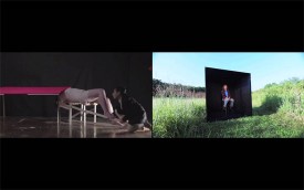 Jody Wood, still from In the Black Box (Looking Out), 2016. Two-channel HD video, TRT: 8:20, edition of 5. Courtesy of the artist and Slag Gallery.