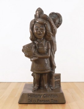 Jonathan Horowitz, Hillary Clinton is a Person Too, 2008. Bonded bronze, 72 x 34 x 34 inches. Photo by Tom Powel Imaging, Inc. Courtesy of the artist and the Brant Foundation.