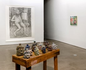 Installation view, "Rebecca Morgan: In the Pines," 2016, at Asya Geisberg. Courtesy of the gallery.