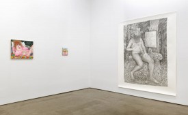 Installation view, "Rebecca Morgan: In the Pines," 2016, at Asya Geisberg. Courtesy of the artist and the gallery.